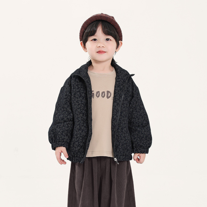 ジッパー仕様小花柄ジャケット