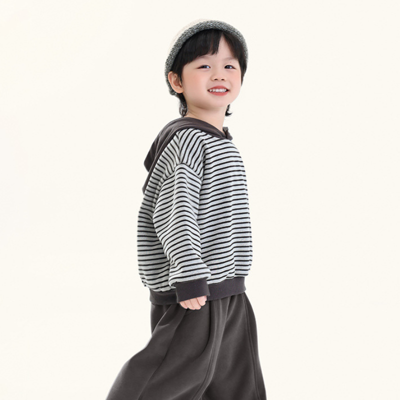 細ボーダーフーディー