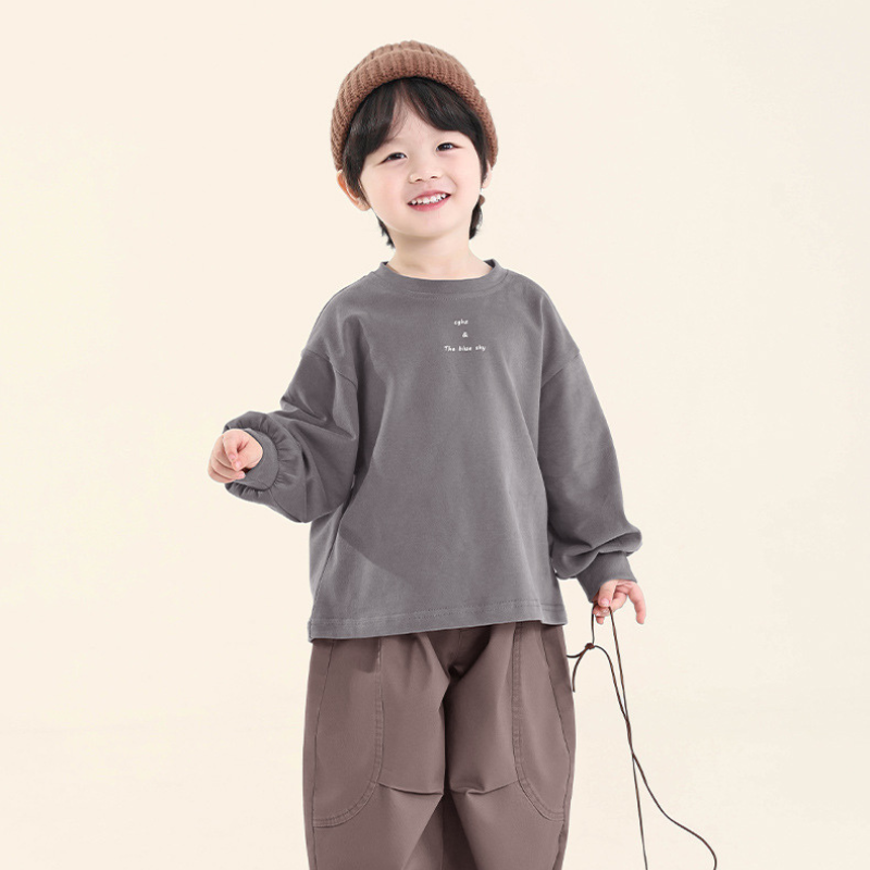 英文プリントクルーネックTシャツ