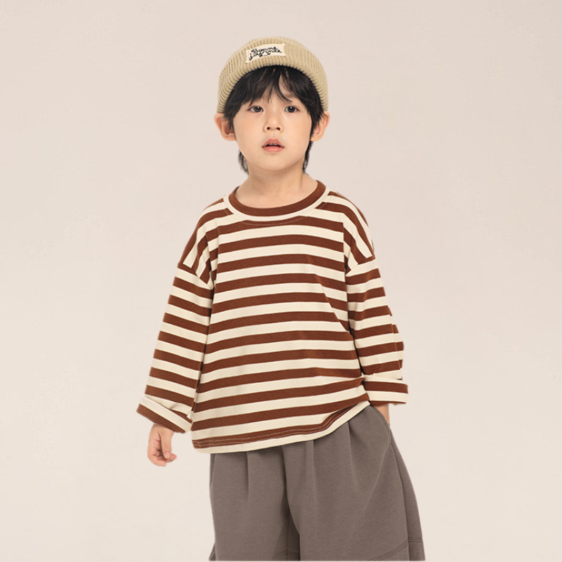 ゆったりボーダー長袖Tシャツ