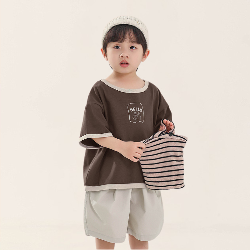 配色パイピングTシャツ