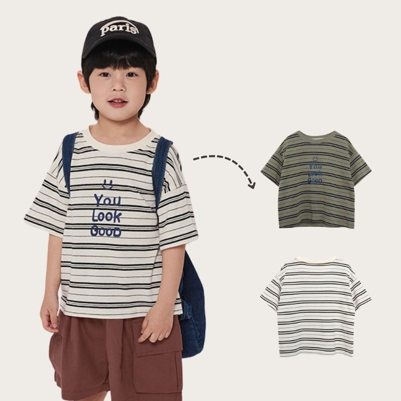 ランダムボーダー柄Tシャツ