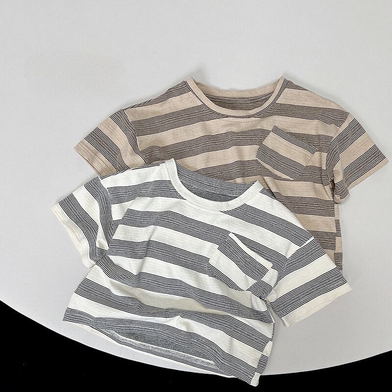 配色ボーダーTシャツ