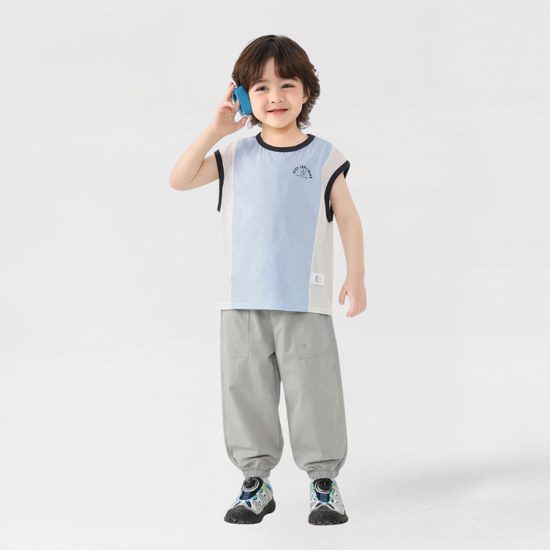 大きめポケット裾ゴムロングパンツ
