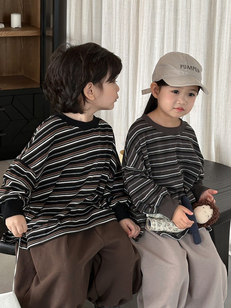 カラフルボーダー長袖Tシャツ