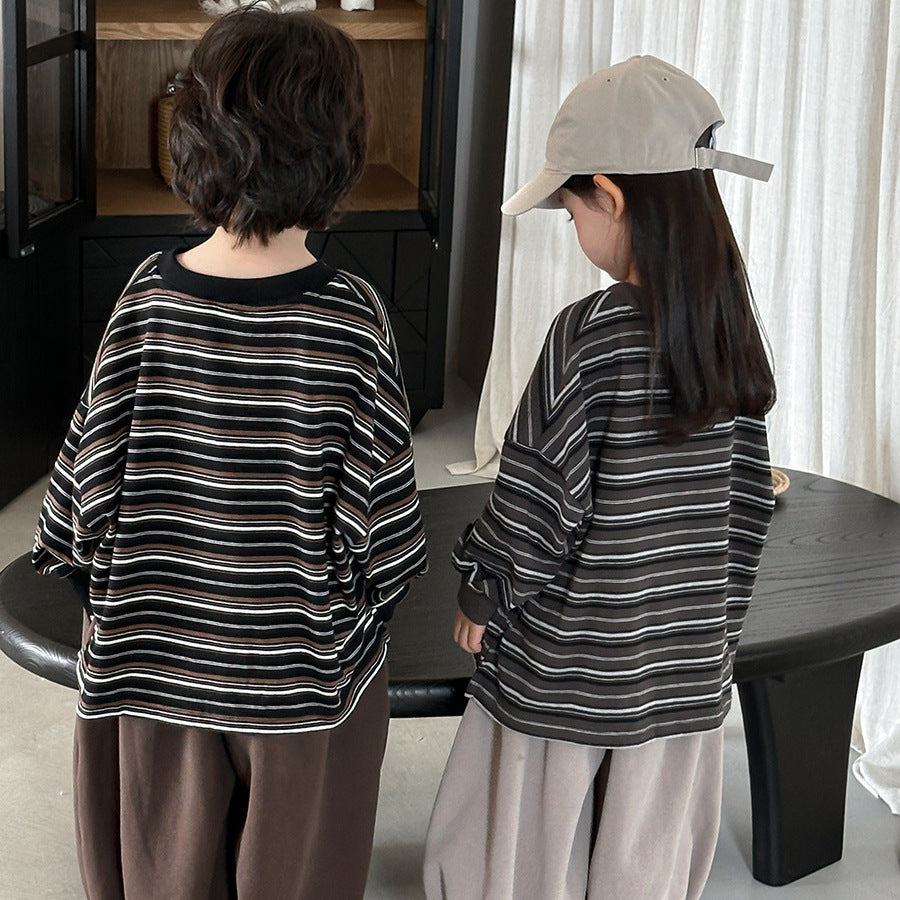 カラフルボーダー長袖Tシャツ