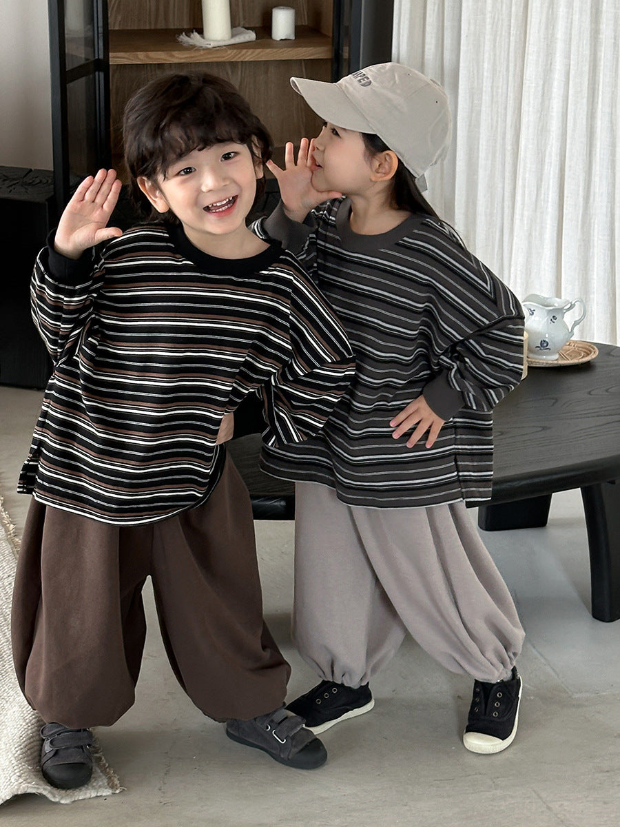 カラフルボーダー長袖Tシャツ