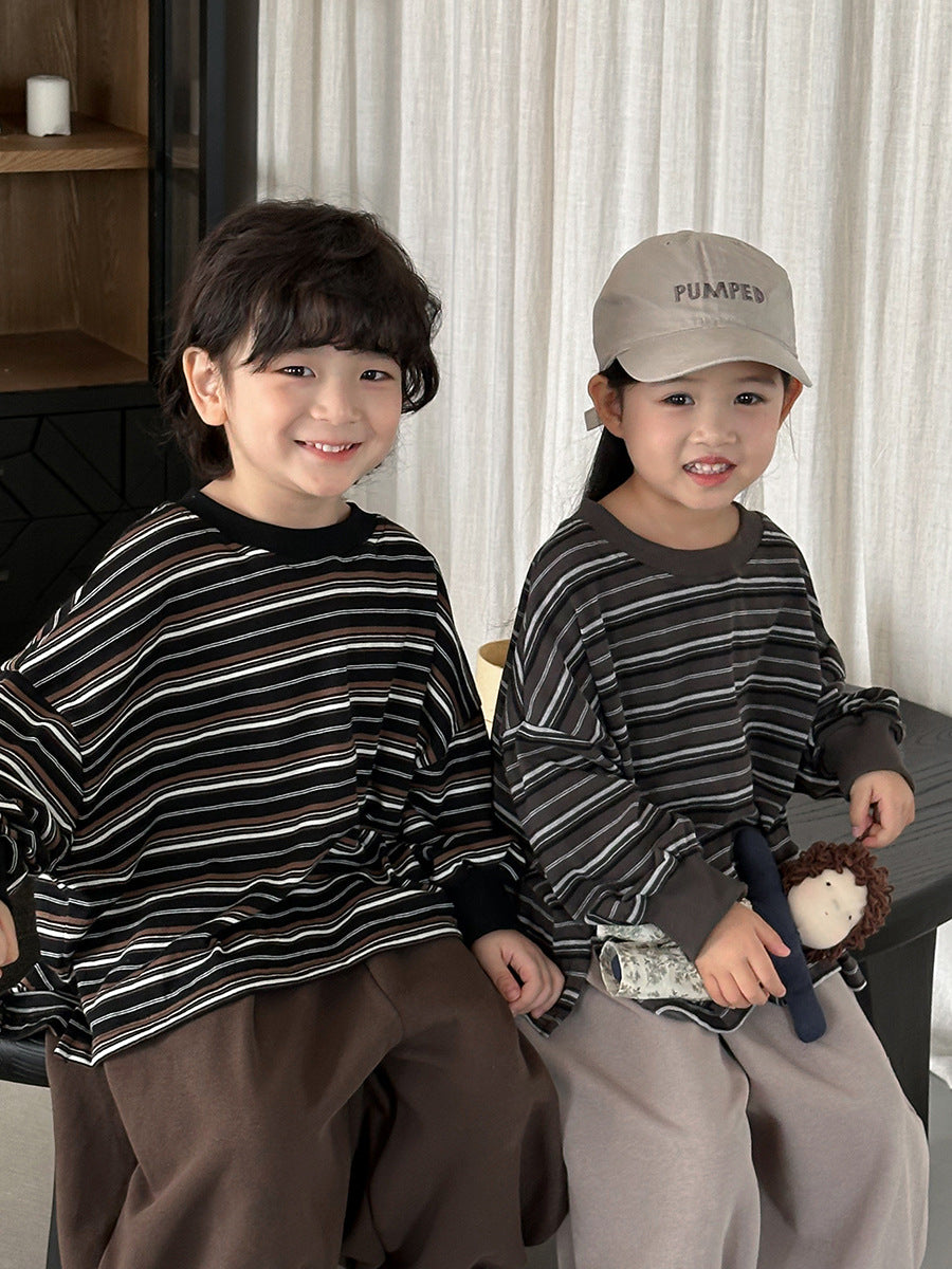 カラフルボーダー長袖Tシャツ