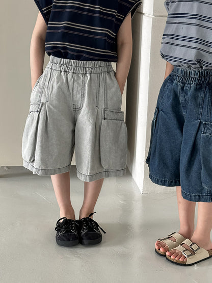 立体ポケットデニムパンツ