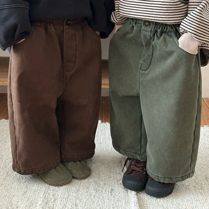 裏ボアストレートパンツ