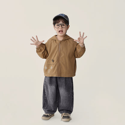 ハウスポケットフード付きジップアップ