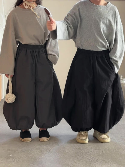 大胆シルエット無地ワイドパンツ