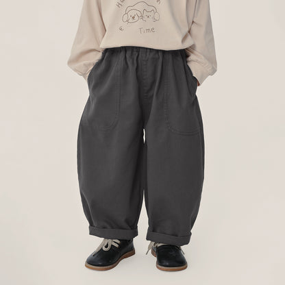 ベーシック純綿ロングパンツ