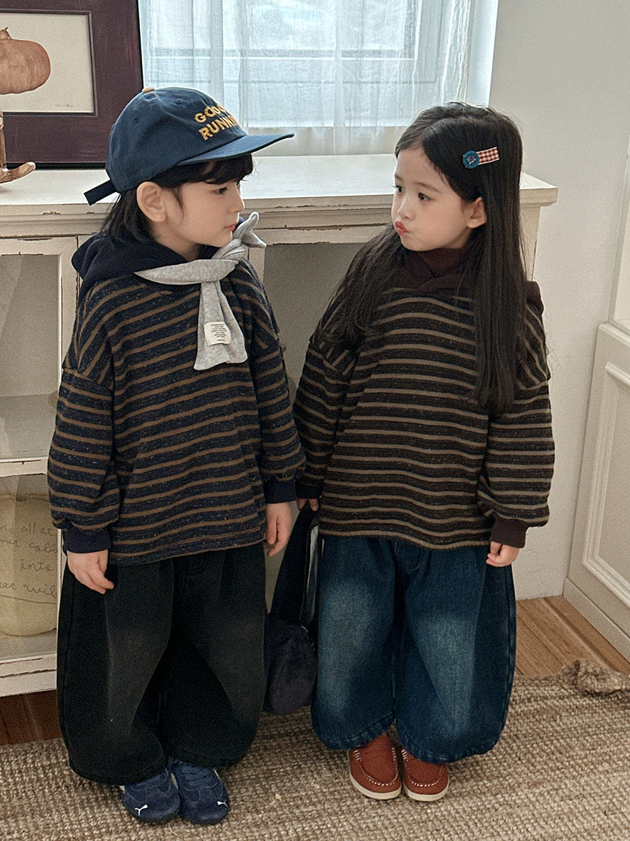 裏ボアヴィンテージデニムワイドパンツ