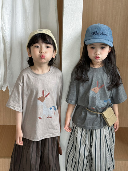 ロバプリント半袖Tシャツ