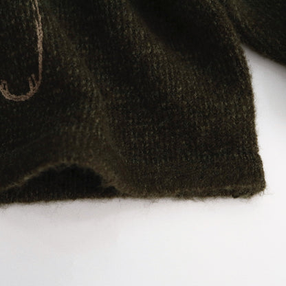 きのこプリントニットパーカー