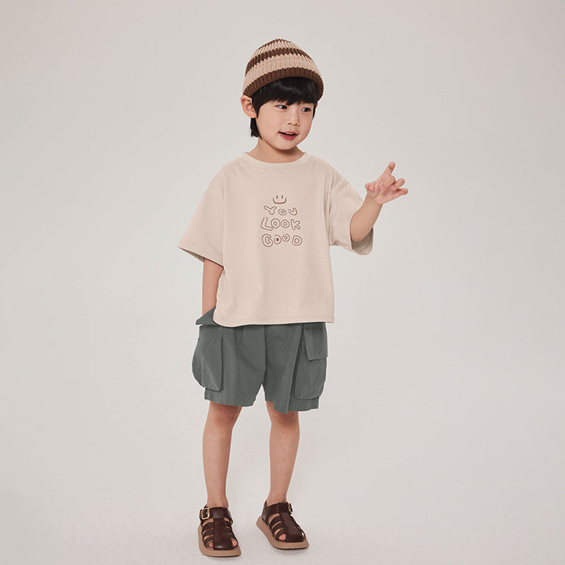 線描きプリントＴシャツ