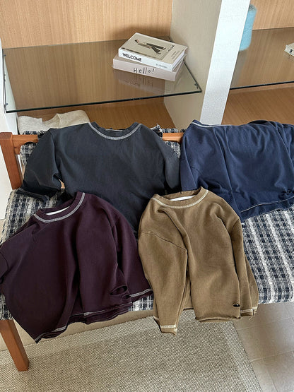 ダメージ加工ステッチデザインロングT