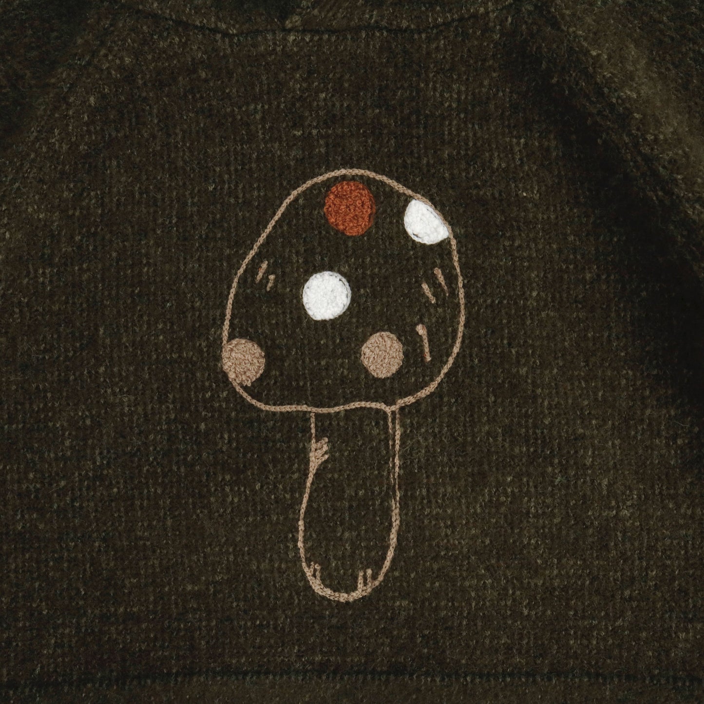 きのこプリントニットパーカー