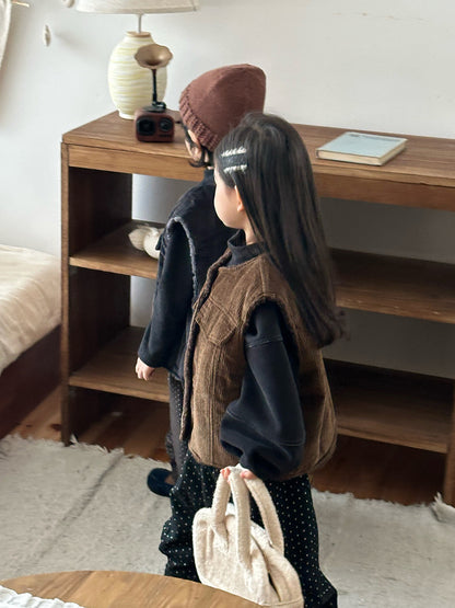 コーデュロイユニセックスベスト