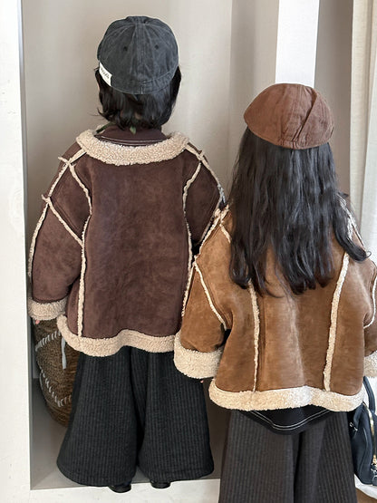 Patchwork Boa Piping Jacket