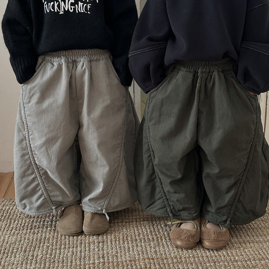 裏ボアワイドシルエットパンツ