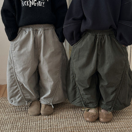 裏ボアワイドシルエットパンツ