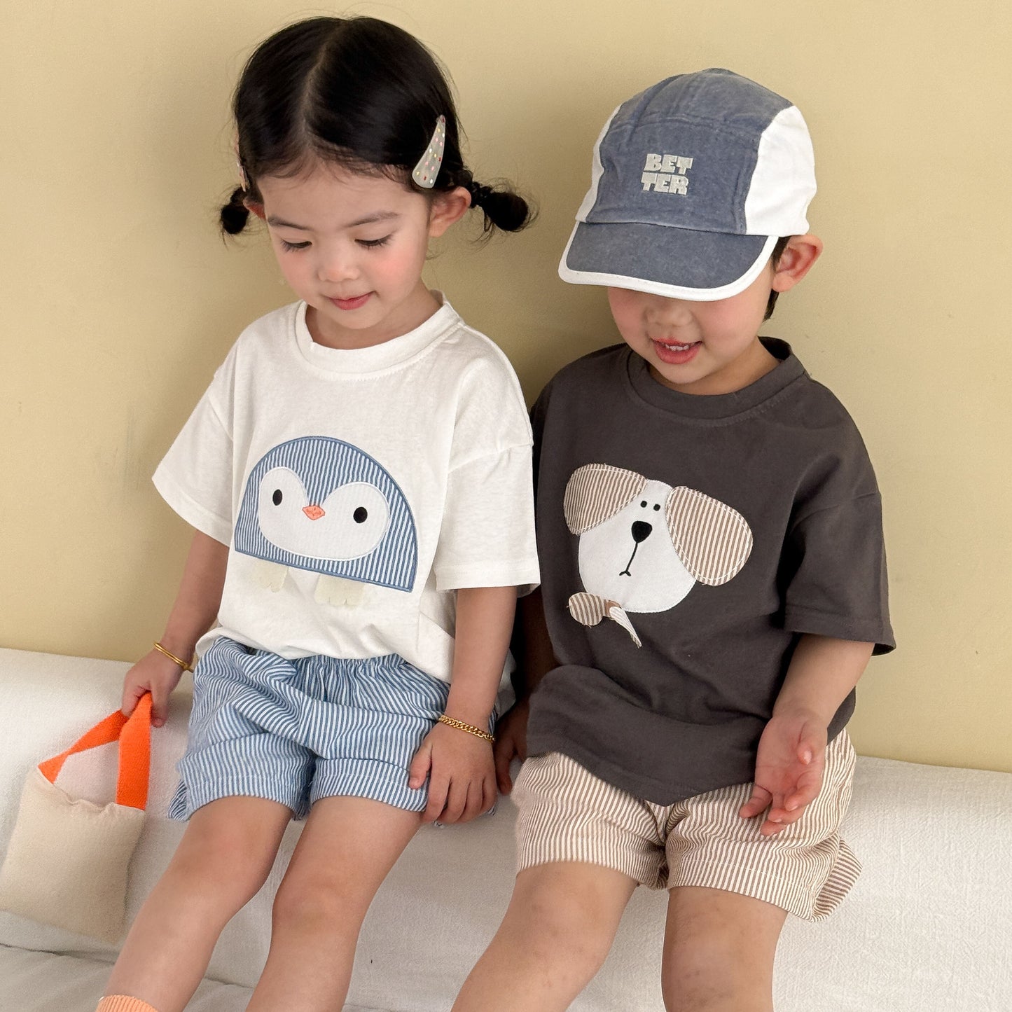 アニマルワッペンTシャツ&ショーツセット
