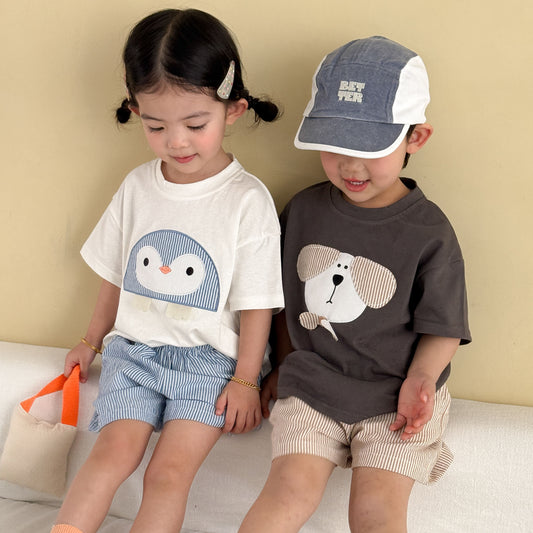 アニマルワッペンTシャツ&ショーツセット