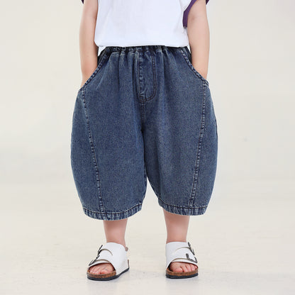 薄手デニム七分パンツ