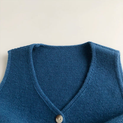 前スリットVネックニットベスト