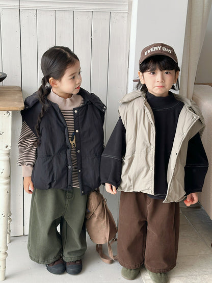 脱着フードつき中棉ベスト