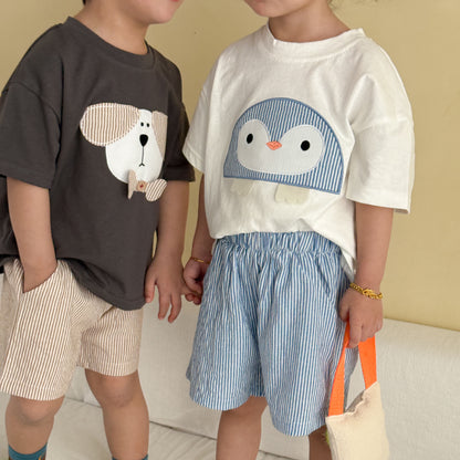 アニマルワッペンTシャツ&ショーツセット