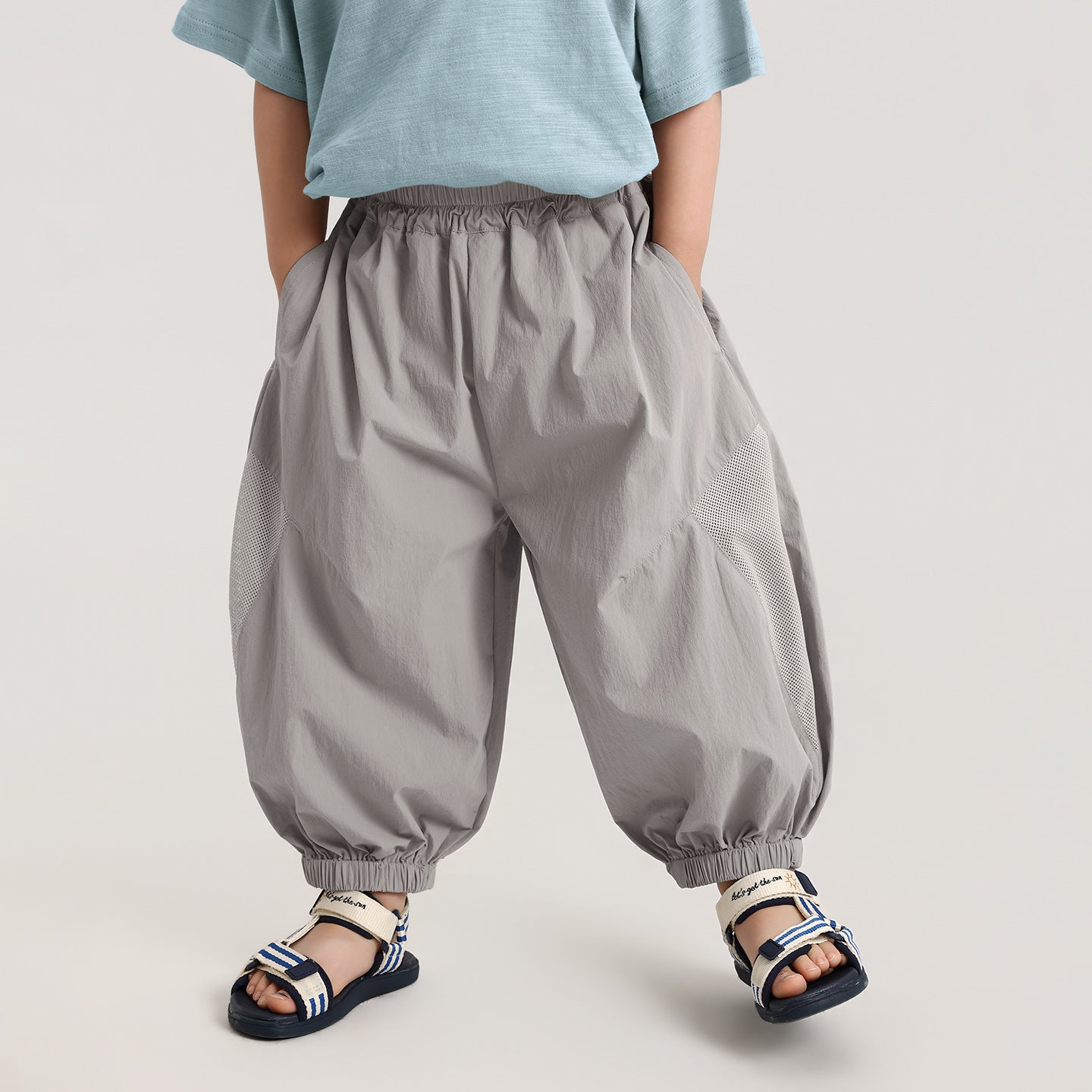 メッシュ切替速乾ゴムパンツ
