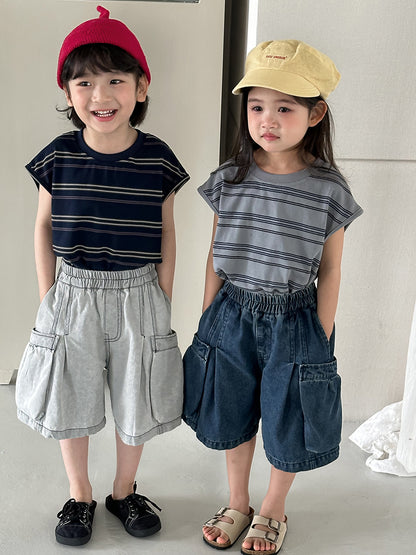 立体ポケットデニムパンツ