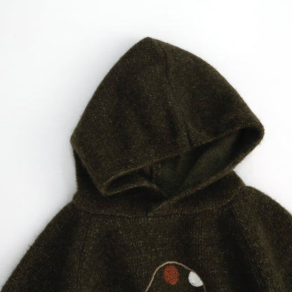 きのこプリントニットパーカー