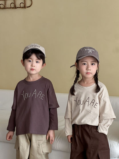 重ね着風長袖Tシャツ
