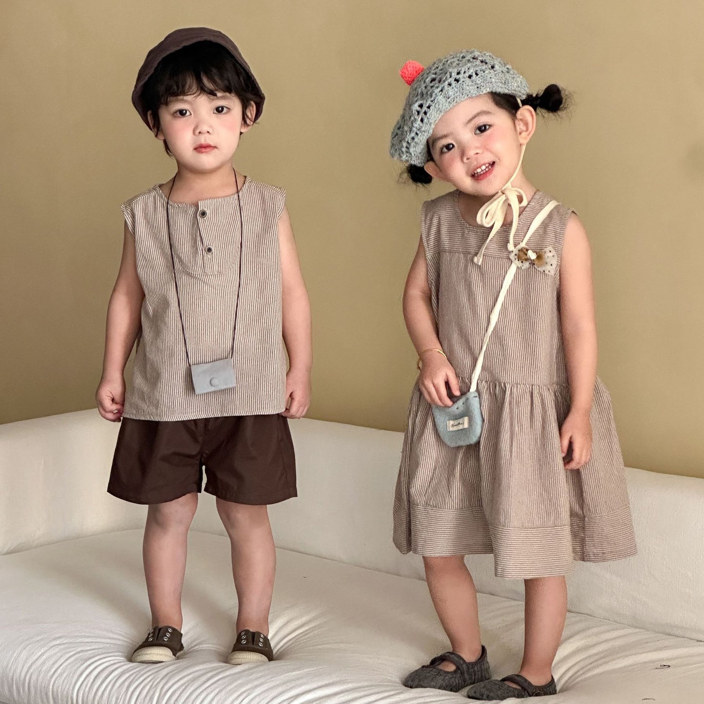 細ストライプタンクトップセット＆ワンピース