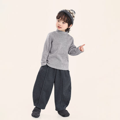 かすか縦ストライプ裏ボアインナー