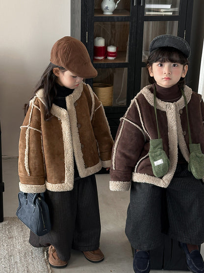 Patchwork Boa Piping Jacket