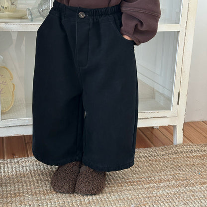 裏ボアストレートパンツ