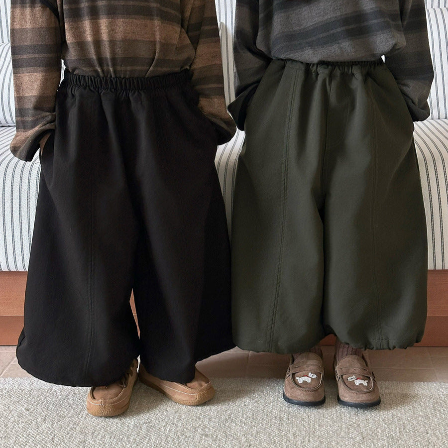 同布切替4色ワイドパンツ
