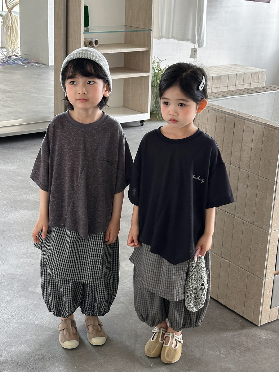 裾アシンメトリー半袖T