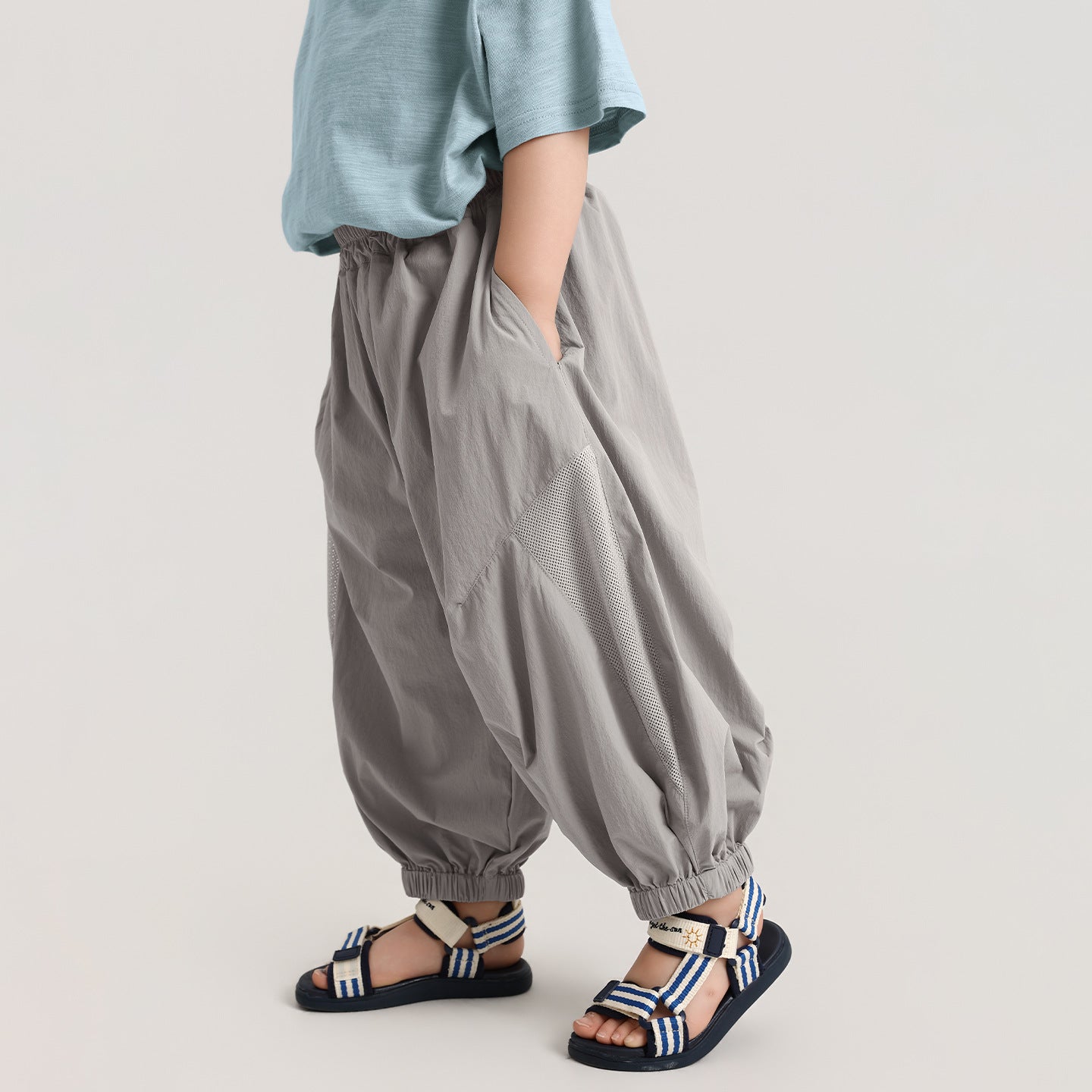 メッシュ切替速乾ゴムパンツ