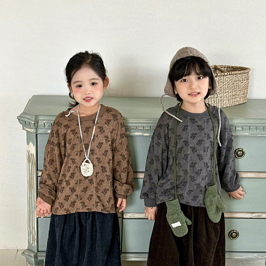 深み花柄スウェット