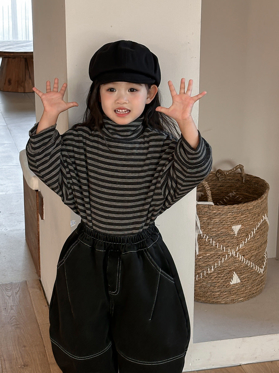 カシミア風ボーダートップス