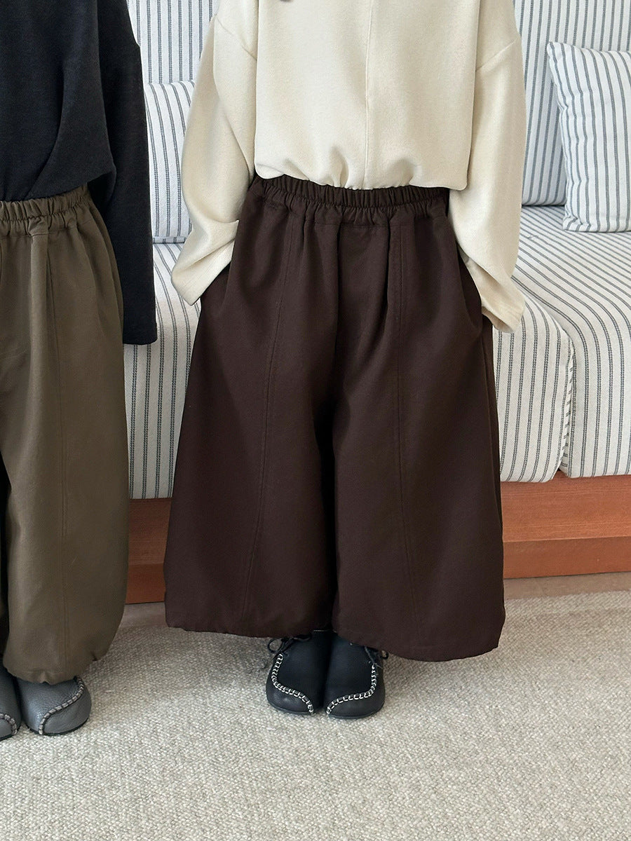 同布切替4色ワイドパンツ