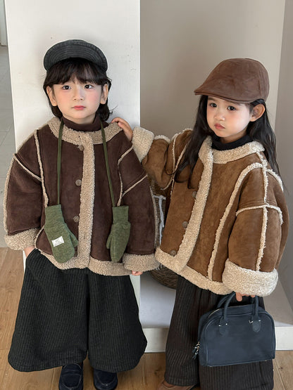 Patchwork Boa Piping Jacket