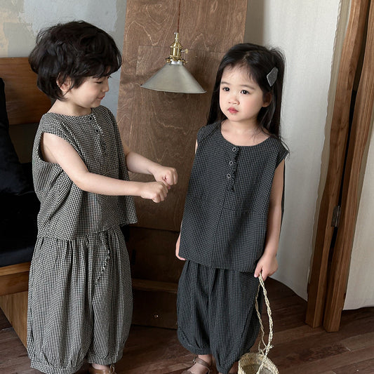 ミニチェックタンク&バルーンパンツ