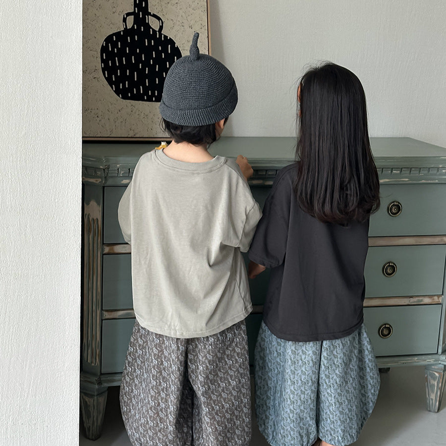 三角の木ワッペン半袖Tシャツ